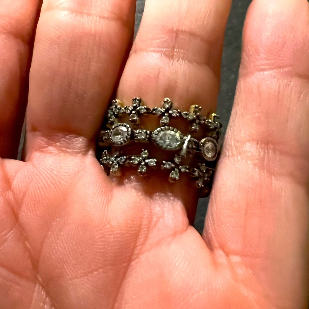 Frieda Rothman size 7 -3 stackable ring. Like new - Picture 2 of 3